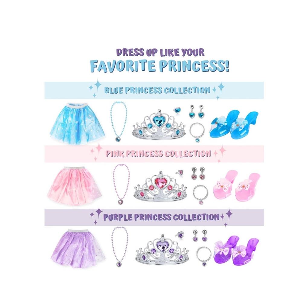 Toyvelt Toddler Girl Toys - Princess Dress Up Shoes and Jewelry Boutique Set - Picture 3 of 8